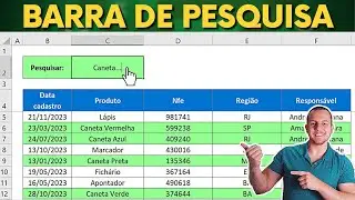 Campo de Pesquisa no Excel com Formatação Condicional | Barra Pesquisar