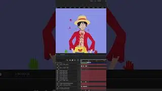 One piece Luffy rig | Motion rigs #animation #aftereffects #duik