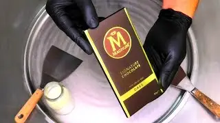 MAGNUM Ice Cream Rolls | MAGNUM Signature Chocolate Ice Cream Recipe - fried rolled Ice Cream | ASMR