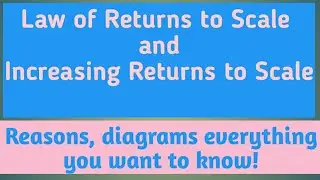 Law of Returns to Scale, Increasing returns to scale in producer's behaviour and supply in Economics