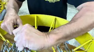 How to remove or open s chain links from a disc golf basket.