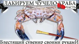 CRAB IN COLLECTION. WE COVER WITH LACQUER. OWN SOUVENIR. Part 2.