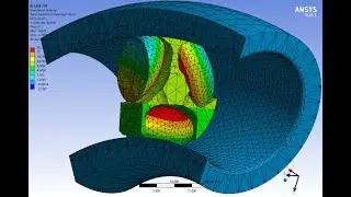 ANSYS Workbench Transient Structural - FEA Simulation of an Omniwheel assy moving in a curved pipe