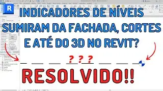 Níveis sumiram no REVIT - Níveis sumiram nos CORTES - FACHADAS - VISTA 3D