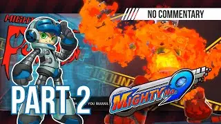 Mighty No. 9 Gameplay Walkthrough Part 2 - Oil Platform Stage - No Commentary