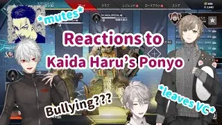 [ENG SUB] ChroNoiR & Vodka reactions to Kaida Haru singing Ponyo [NIJISANJI/KANAE/KUZUHA/KAIDA HARU]