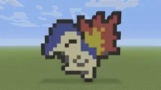 Minecraft Pixel Art - Cyndaquil Pokemon 