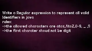 write a regular expression to represent all valid identifiers in java language