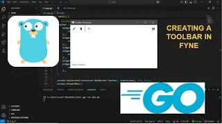 10.0  How to Create a Toolbar in Go Using Fyne :GUI Development
