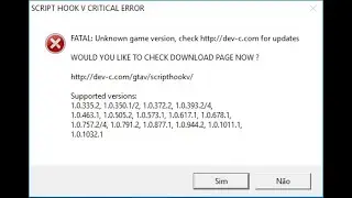 GTA V - scripthook erro (launcher download)