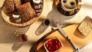 Werbefotografie Frühstückstisch Moodfoto LED Beleuchtung Fotostudio
