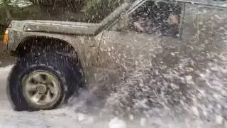 NISSAN PATROL Y60 OFFROAD IN DEEP SNOW
