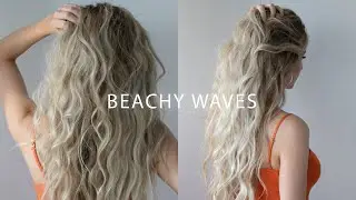HOW TO: BEACH WAVES With Flat Iron Hair Tutorial 🍊 ☀️
