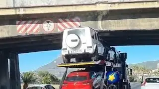 Truck almost got stuck below a bridge on the N1 inbound | NEWS IN A MINUTE