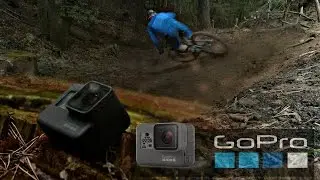 GOPRO HERO5 black - first test  [ mountain bike POV dark forest ]  german - subtitled -
