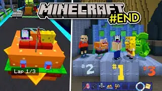 AKU BALAPAN PAKAI MOBIL KRABBY PATTIES DI MINECRAFT SPONGEBOB!!! #4 END