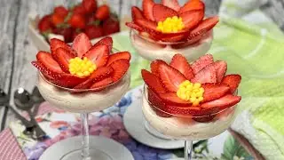 Mousse al Cioccolato Bianco e Fragole con 3 ingredienti