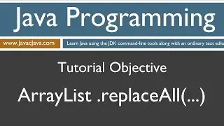 Learn Java Programming - ArrayList replaceAll Method Tutorial
