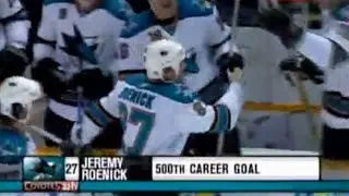 Jeremy Roenick nets his 500th career NHL goal | November 10, 2007 | Sharks vs. Coyotes