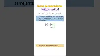 Suma de expresiones método vertical programanddo #Shorts