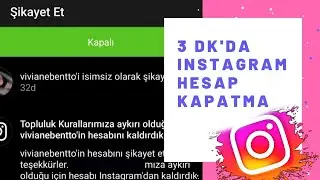 İnstagram 5 Dk Hesap Kapatma Güncel 2020