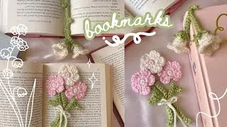 how to crochet flower bookmarks | lily of the valley & mini bouquet tutorial