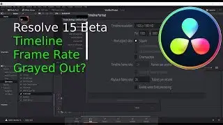 Resolve 15 Save Default Timeline Frame Rate