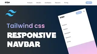 How to make a responsive navbar with tailwind css | tailwind css tutorial | 