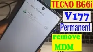 Tecno pop 8 tecno BG6i permanent how to remove mdm, securityplugin