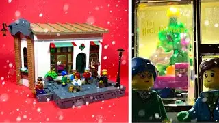 Lego Holiday Shop MOC - ft. Indoor Lighting // Christmas Collaboration