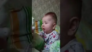 Малыш😍 и корова, ржака 😂