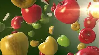 Футажи. Яблоки.Фрукты.