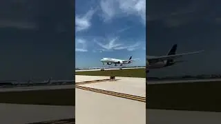 Lufthansa A350 landing at Chicago 