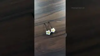 DIY cute daisy flower 🌼 hairclip easy #shorts