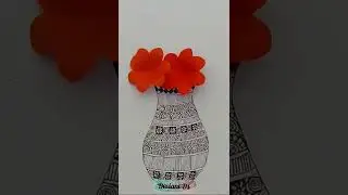 How to draw a beautiful flower pot | flower pot pen drawing #drawing #art #viralvideo