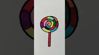 Satisfying Candy 🍭 art #shorts #viral #trending #satisfying #creative #art #reels #ytshorts #drawing