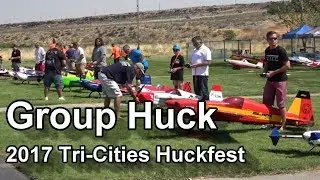 Group Huck at the 2017 Tri-Cities Huckfest