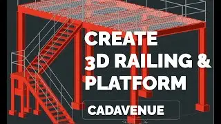 Drawing handrail with platform | effortless 5-minute must-see CAD demo