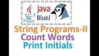 #31 Java Program to count the number of words and print only initials of a given name