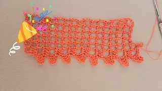 Beautiful crochet knitting lace pattern(Güzel tığ işi dantel modeli)uncinetto