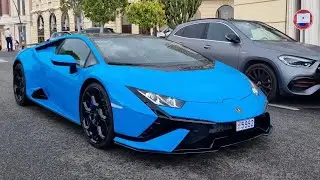 2023 Lamborghini Huracan Tecnica in Monaco - Lovely Exhaust Sounds!