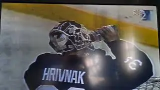Dody Wood shot on Jim Hrivnak (Blades vs. Admirals)