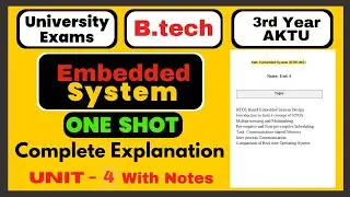 Embedded System | Unit - 4 | Embedded System One Shot | Embedded System AKTU | ES One shot 6th sem