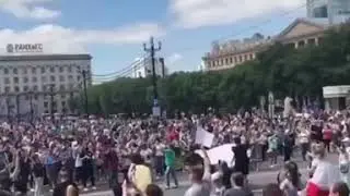 Массовые митинги в России на Дальнем Востоке
