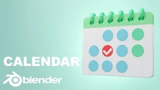 3D Modeling of a Calendar in a Blender | Timelapse