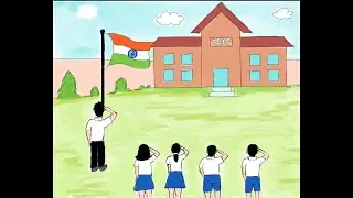 Independence day Flag Hosting easy drawing || Easy Drawing of Republic celebration at School
