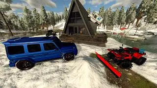 Snowstorm Traps Millionaires in Cabin | Farming Simulator 25