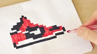 Air Jordan по КЛЕТОЧКАМ - how to draw / pixel art