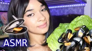 ASMR Healthy 🍏 Mussels Mukbang Chewing + Mouth Sounds + Whispering ✨