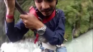 Canyon Swing at Bhote Koshi, Nepal with GoPro cam view